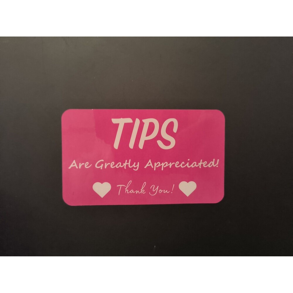 Tipping is Appreciated Sticker Sign Decal Waterproof Vinyl Tip Jar (2 Pack)